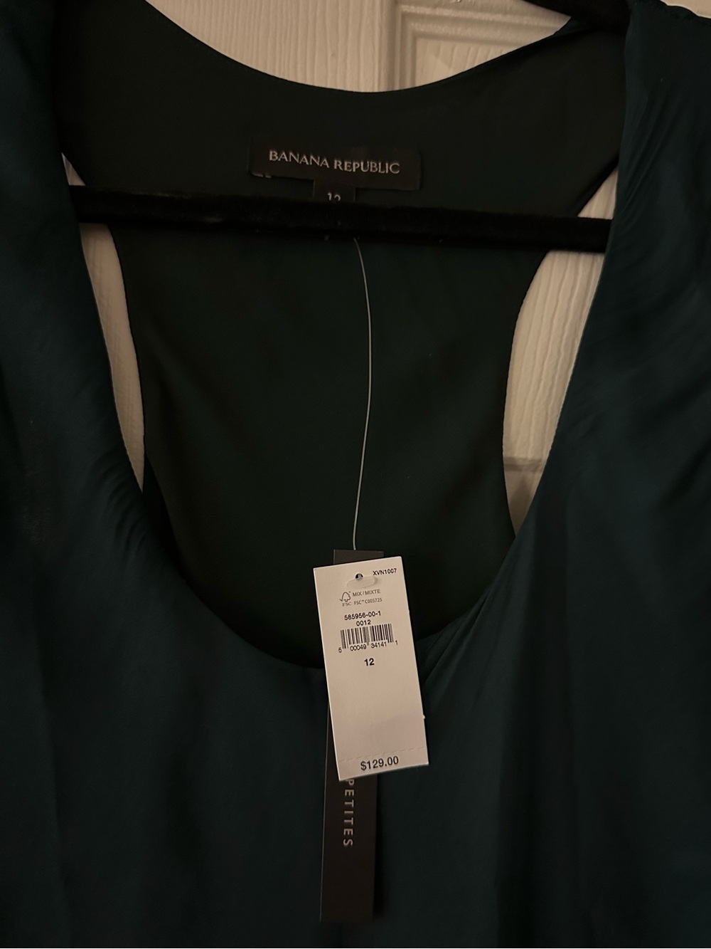 NWT Banana Republic Emerald Green Maxi Slip Dress - Picture 4 of 4